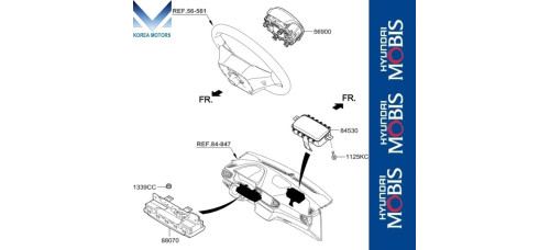 airbag modules passenger hyundai ioniq 2019-21
